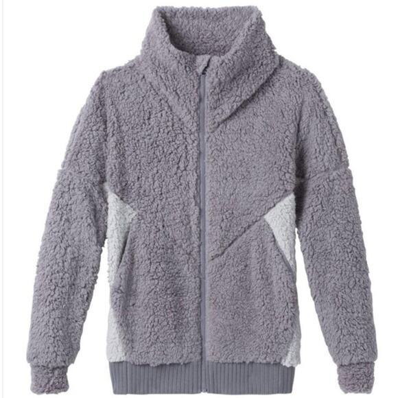 PRANA Permafrost Zip Up Sherpa Fleece Mock Neck Jacket Small ( J-285) - Picture 1 of 8